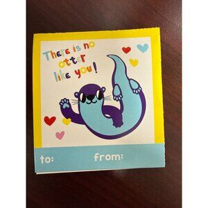Otter-Themed Valentines Day Cards With Eraser Set Pack Of 6